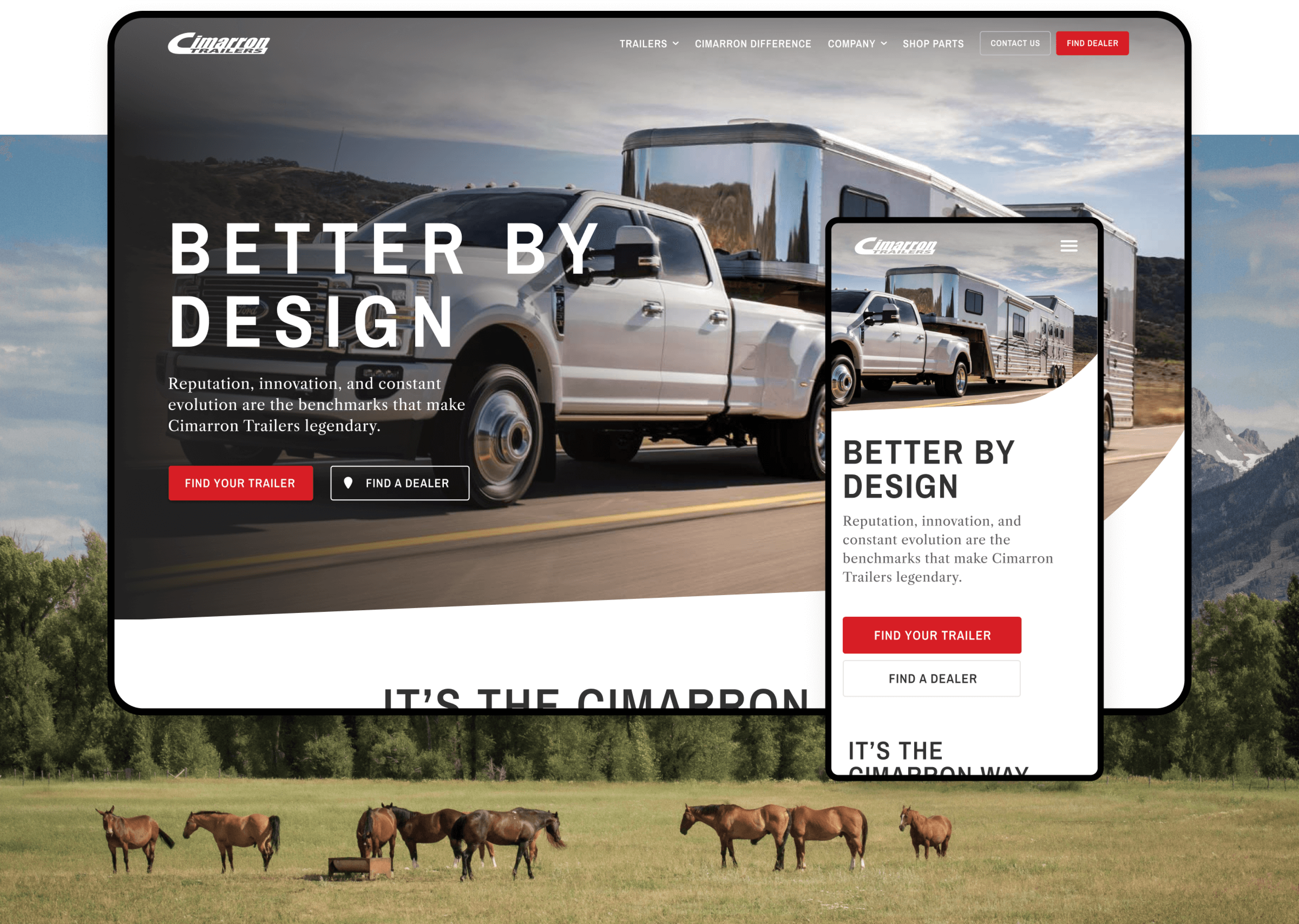 Horse and livestock trailer website