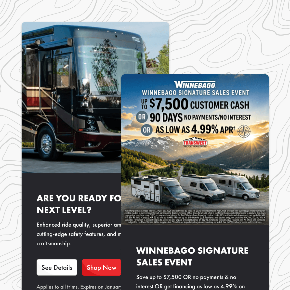 vehicle promotion CTAs
