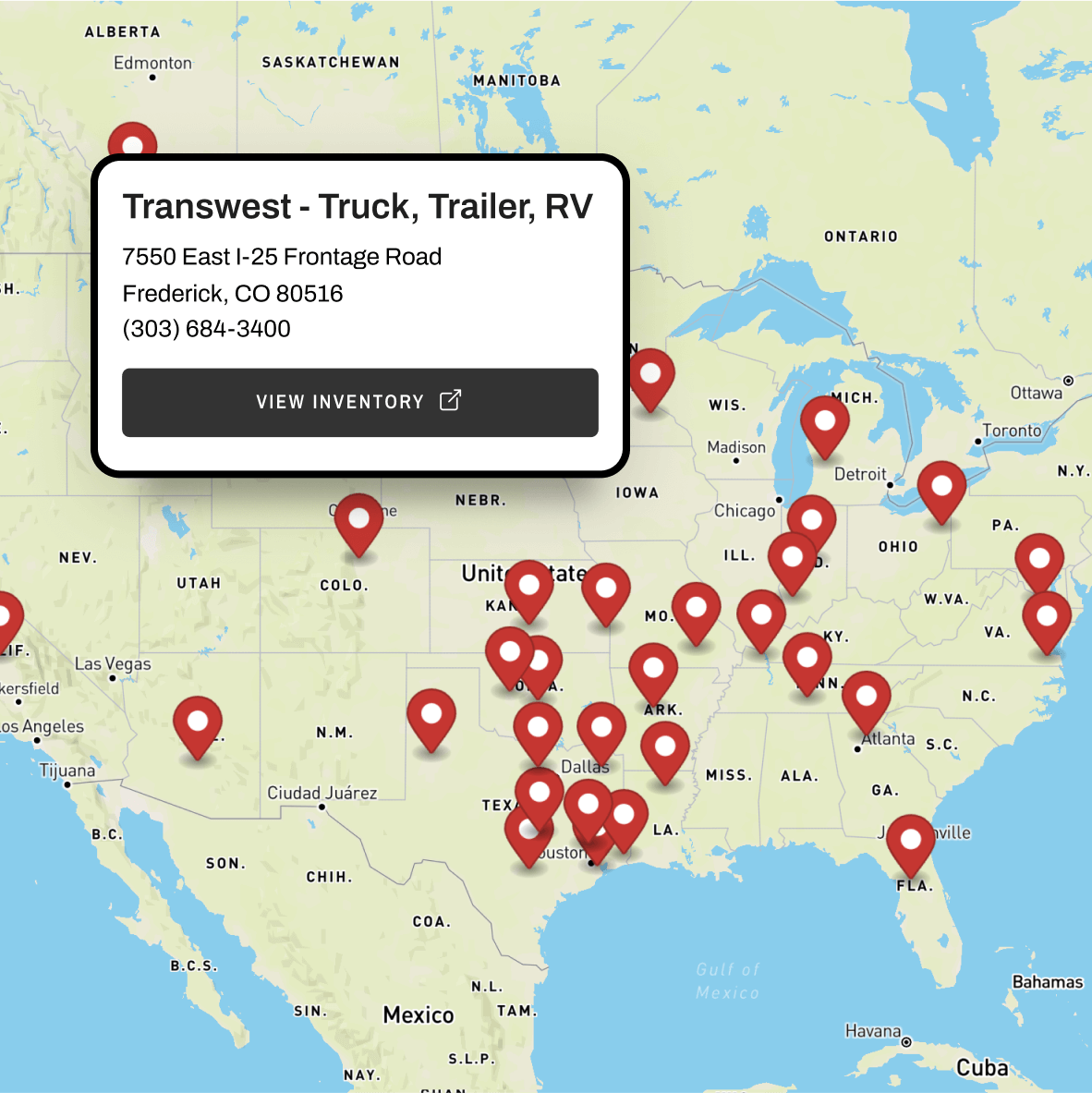 Dealer locator map